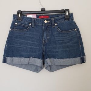 NWT Jennifer Lopez Cuffed Denim Shorts Size 2